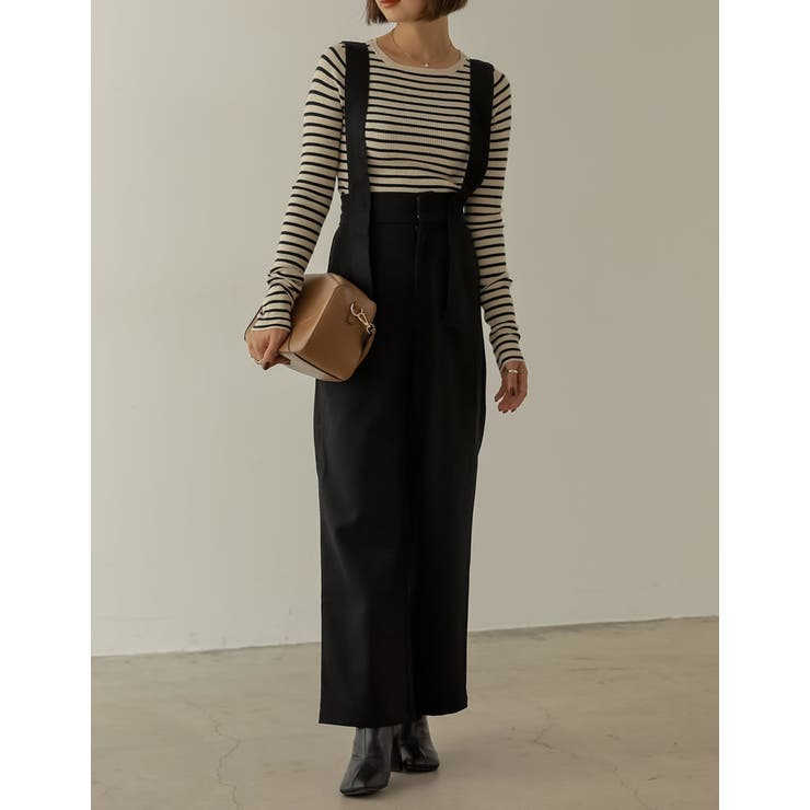 ブラック(001) | 美シルエット×ストレスフリーなハイウエストパンツ [低身長 高身長サイズ有]2W… | Re:EDIT