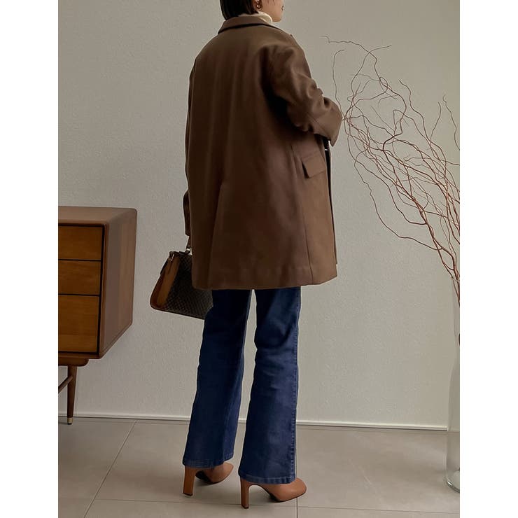 ビッグカラーで大人のこなれ感 カットメルトンダブルミドルコート ジャケット | Re:EDIT | 詳細画像10 