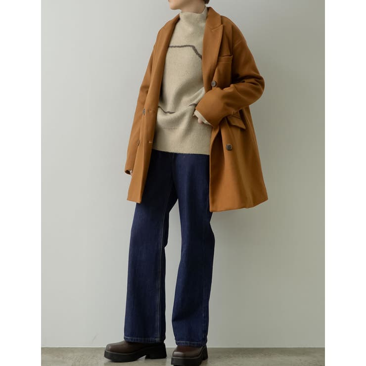 ビッグカラーで大人のこなれ感 カットメルトンダブルミドルコート ジャケット | Re:EDIT | 詳細画像26 