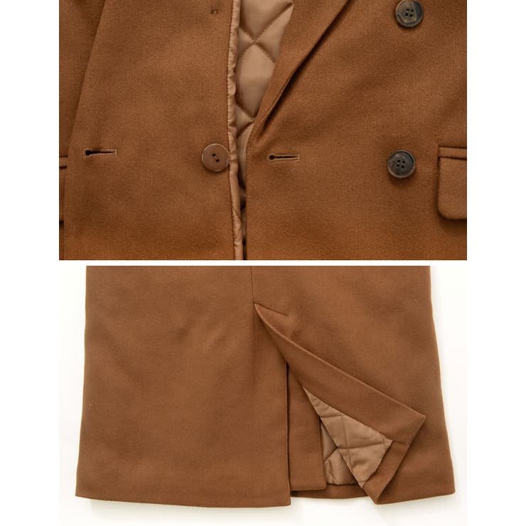 ビッグカラーで大人のこなれ感 カットメルトンダブルミドルコート ジャケット | Re:EDIT | 詳細画像29 