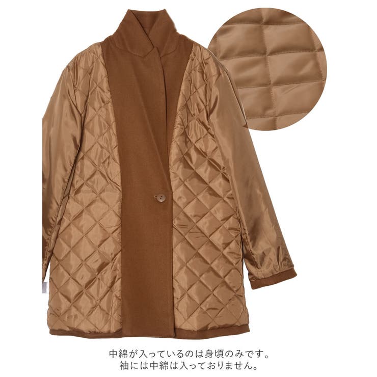 ビッグカラーで大人のこなれ感 カットメルトンダブルミドルコート ジャケット | Re:EDIT | 詳細画像30 