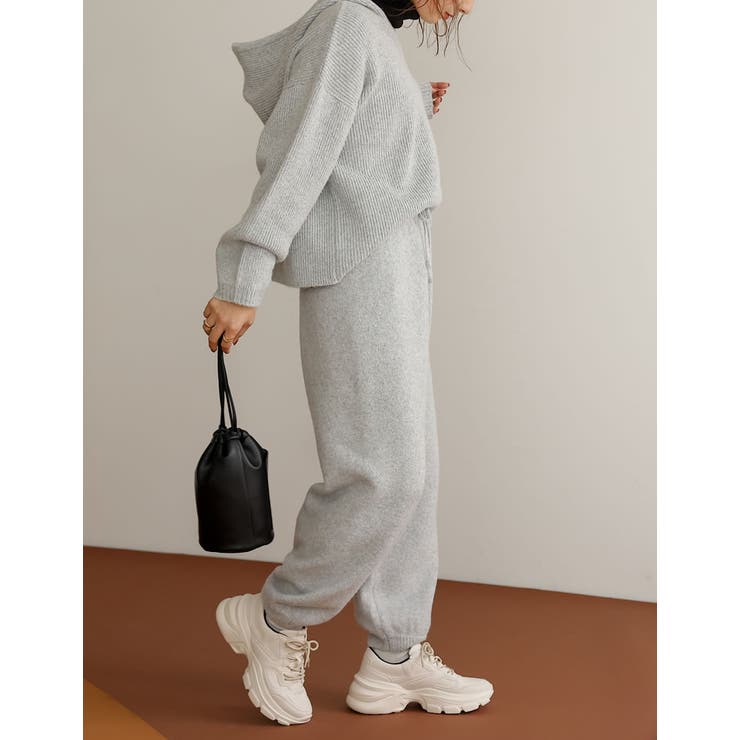 [低身長サイズ有]ふんわり起毛ニットジョガーパンツ パンツ/パンツ | Re:EDIT | 詳細画像16 