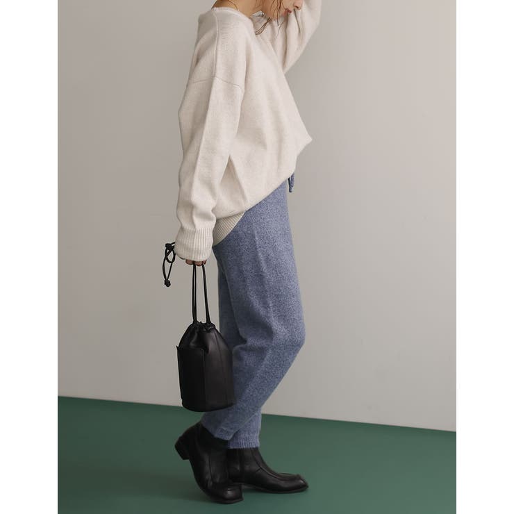 [低身長サイズ有]ふんわり起毛ニットジョガーパンツ パンツ/パンツ | Re:EDIT | 詳細画像24 