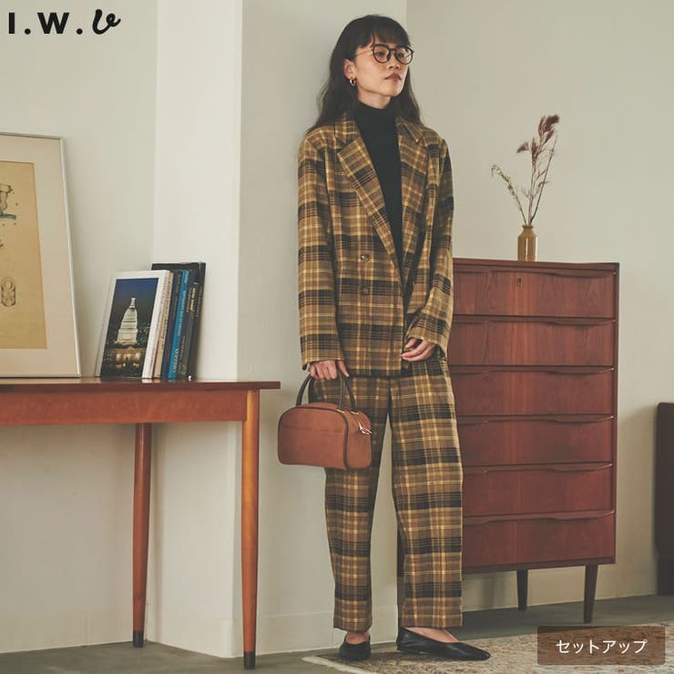 美品 チェック柄セットアップ セット コーデ Albinofoundation Org