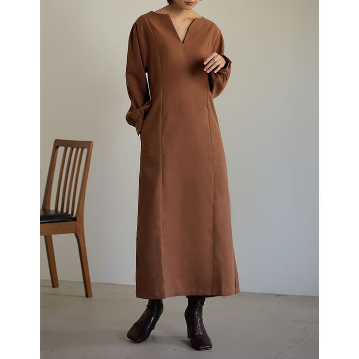 デコルテをきれいに魅せるスタイルアップも叶うカラーワンピース 品番 Gs Re Edit リエディ のレディースファッション通販 Shoplist ショップリスト