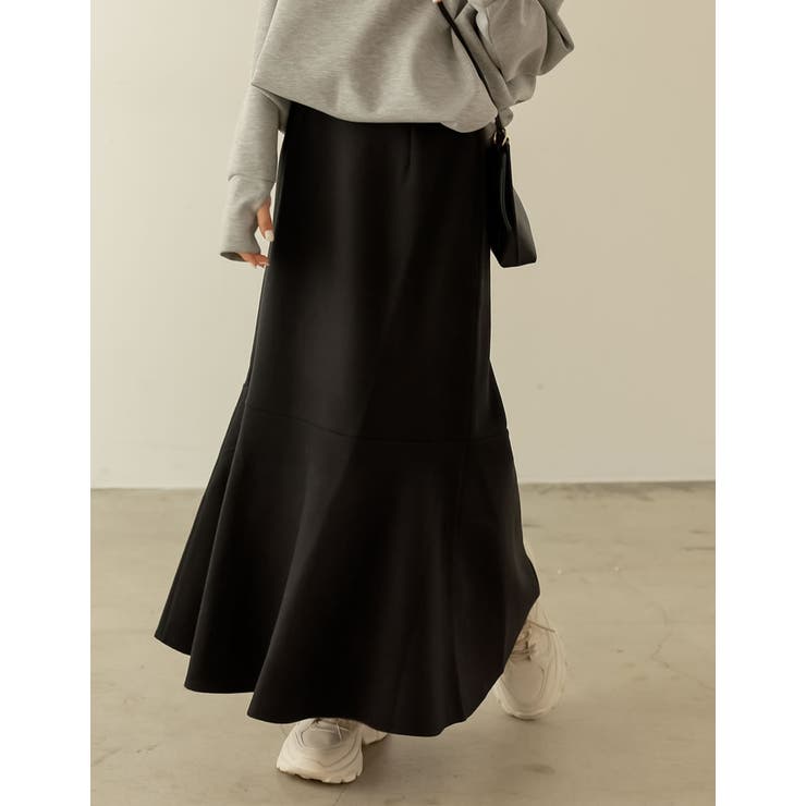 すっきり着用できるあったか肉厚マーメイドスカート [低身長 高身長サイズ有]軽く… | Re:EDIT | 詳細画像3 