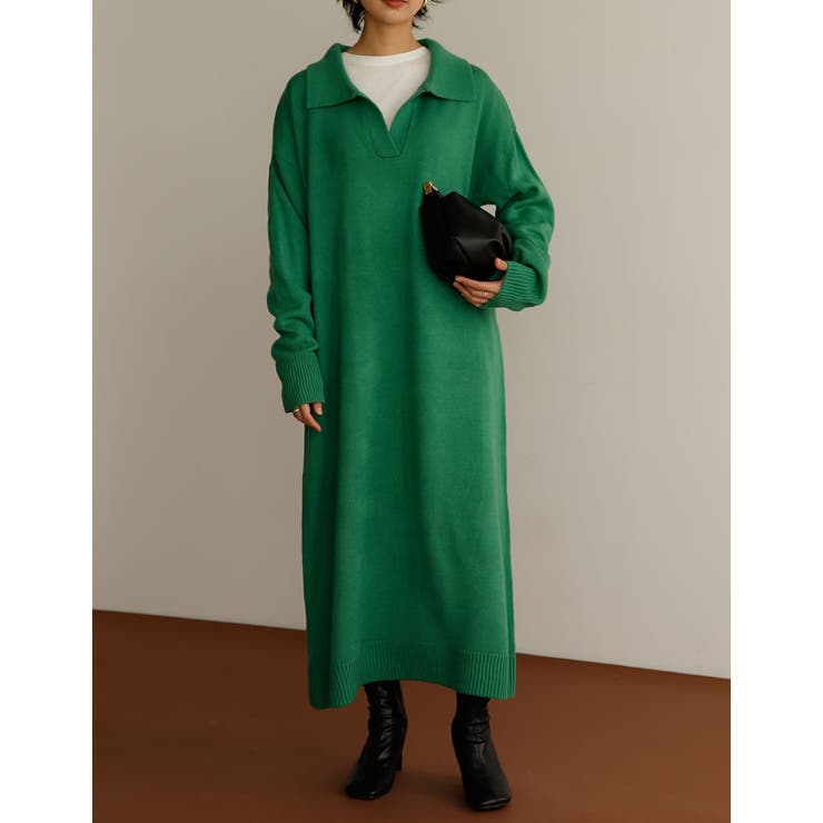 低身長サイズ有 スキッパーニットワンピース ワンピース ワンピース 品番 Gs Re Edit リエディ のレディースファッション通販 Shoplist ショップリスト