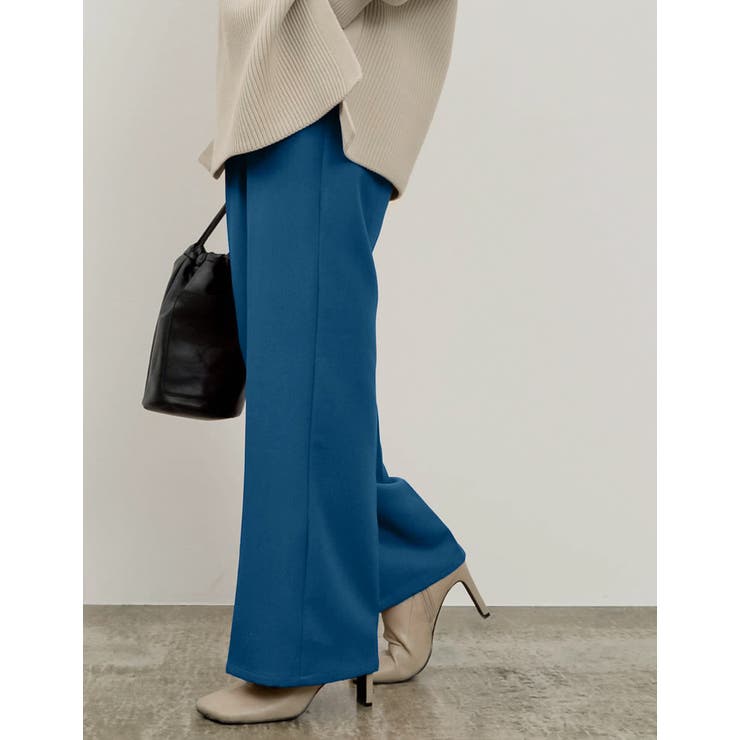 [低身長サイズ有][保湿]リサイクル裏微起毛センタープレスストレートパンツ | Re:EDIT | 詳細画像25 