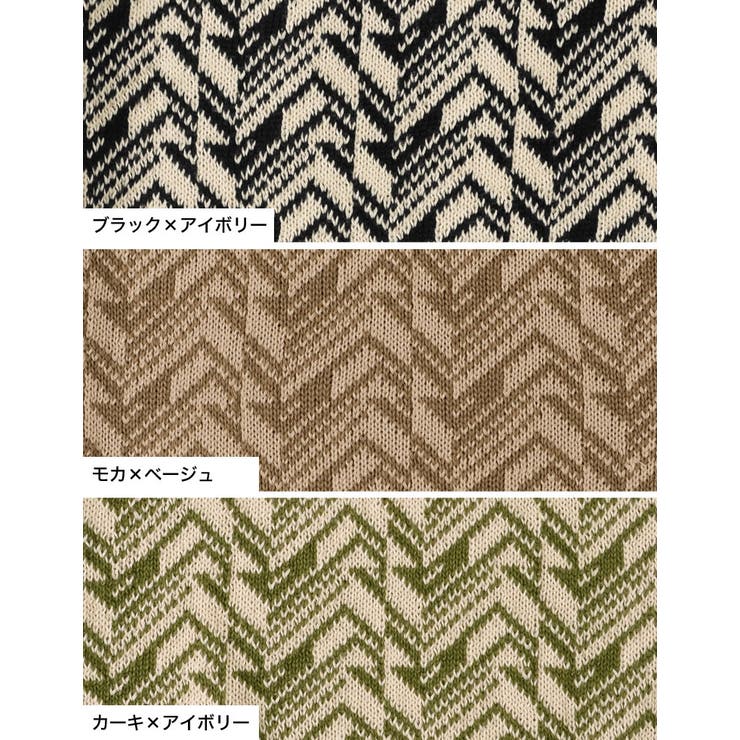 モード感を纏うリラックスニットパンツ 幾何学ジャガードストレートニットパンツ | Re:EDIT | 詳細画像18 