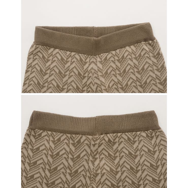 モード感を纏うリラックスニットパンツ 幾何学ジャガードストレートニットパンツ | Re:EDIT | 詳細画像20 