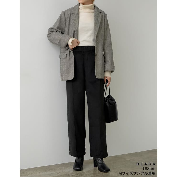 あたたかみのあるシャギー素材を贅沢に使用したストレートパンツ | Re:EDIT | 詳細画像7 