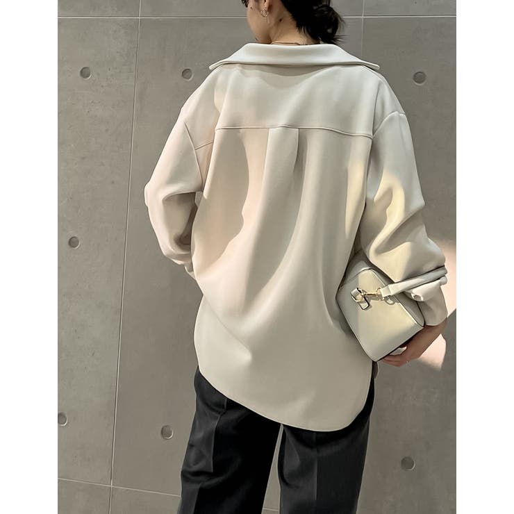 [イージーケア]ダンボールオーバーサイズスキッパーシャツ | Re:EDIT | 詳細画像13 