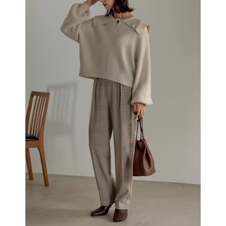 2WAYで楽しめるクラシカルなチェック柄パンツ | Re:EDIT | 詳細画像21 