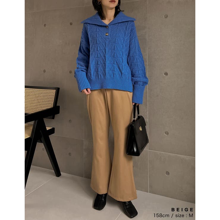 オンオフ使える綺麗見えカラーパンツ [低身長 高身長サイズ有]微起毛ツイルバック… | Re:EDIT | 詳細画像13 