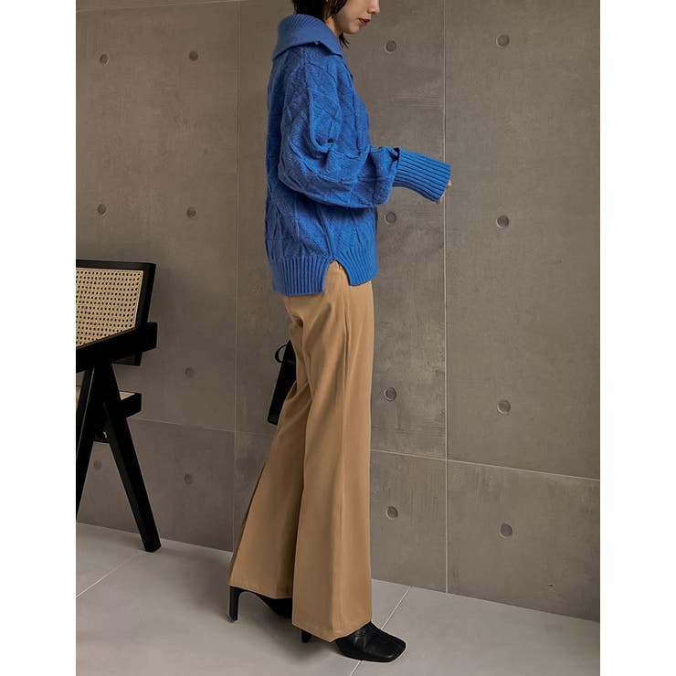 オンオフ使える綺麗見えカラーパンツ [低身長 高身長サイズ有]微起毛ツイルバック… | Re:EDIT | 詳細画像14 