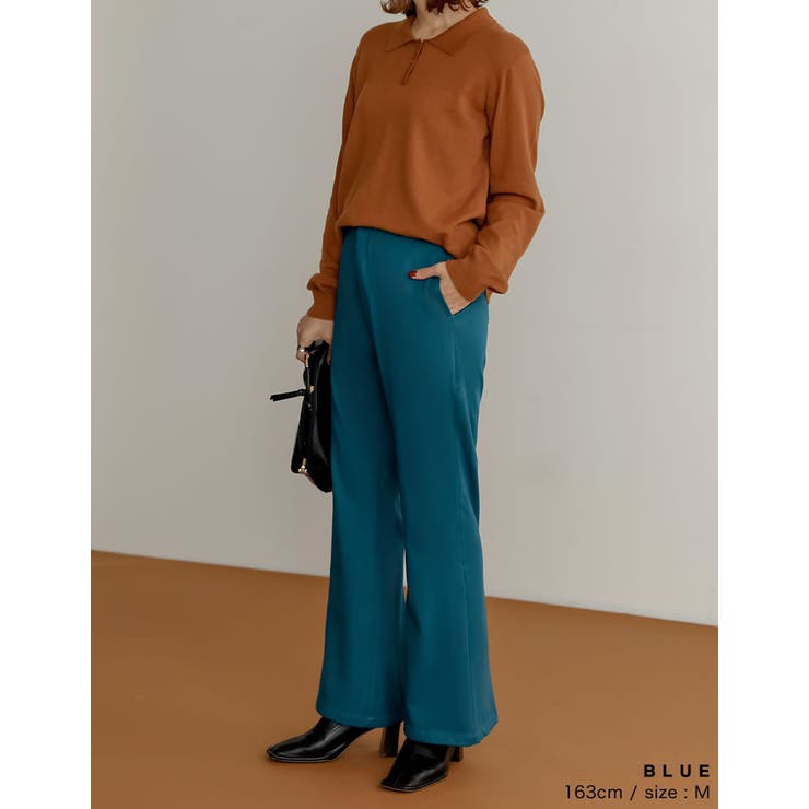 オンオフ使える綺麗見えカラーパンツ [低身長 高身長サイズ有]微起毛ツイルバック… | Re:EDIT | 詳細画像17 