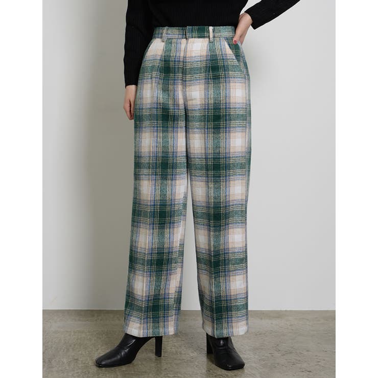 ふんわり柔らかな履き心地を叶えるチェック柄パンツ | Re:EDIT | 詳細画像12 