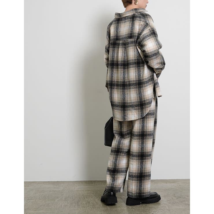 ふんわり柔らかな履き心地を叶えるチェック柄パンツ | Re:EDIT | 詳細画像7 