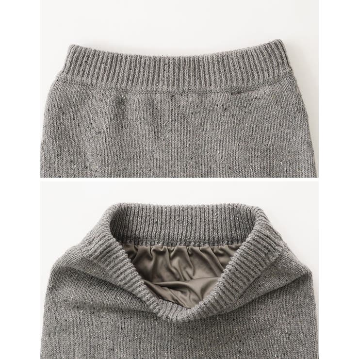 シンプル過ぎないデザインが旬 ミックスネップロングニットスカート スカート | Re:EDIT | 詳細画像23 