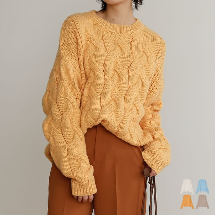 ランダムケーブル起毛ニットプルオーバー[品番：GS000019844]｜Re:EDIT