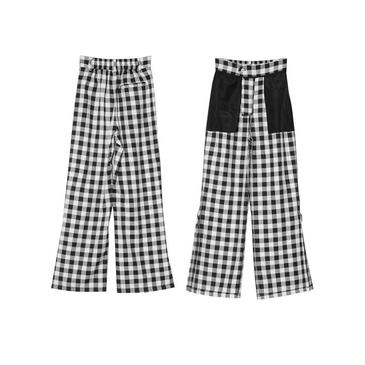 サイドのボックスタックデザインが旬 選べるチェック柄サイドタックパンツ パンツ | Re:EDIT | 詳細画像21 