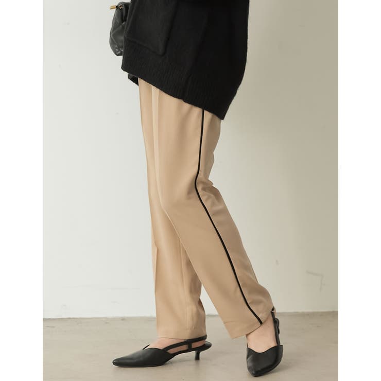 ボーダーレスに着回しできるのがポイント クロスサイドラインテーパードパンツ パンツ | Re:EDIT | 詳細画像12 