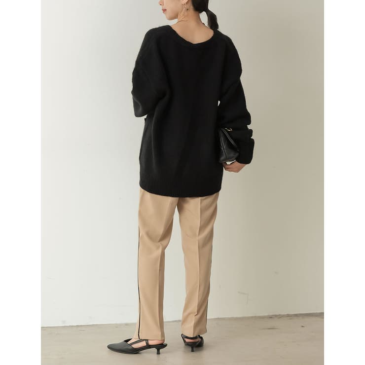 ボーダーレスに着回しできるのがポイント クロスサイドラインテーパードパンツ パンツ | Re:EDIT | 詳細画像14 