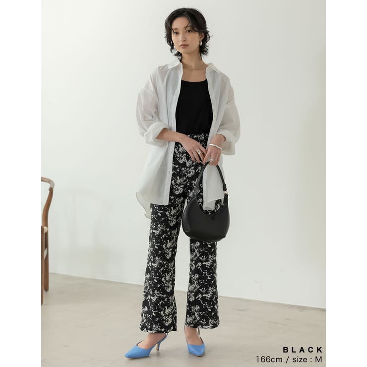 ニュアンス感のある花柄で洗練された印象に [低身長サイズ有]ヴィンテージフラワー… | Re:EDIT | 詳細画像6 