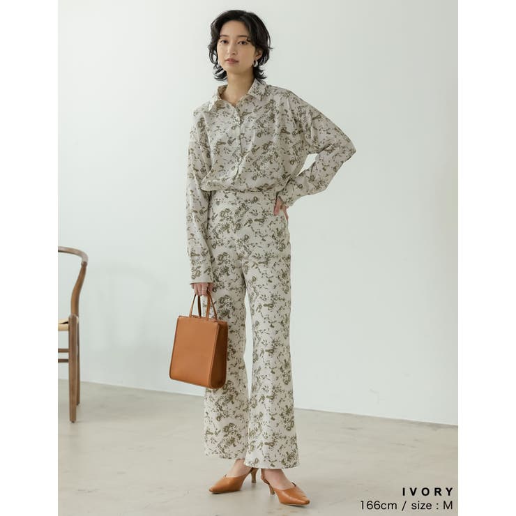 ニュアンス感のある花柄で洗練された印象に [低身長サイズ有]ヴィンテージフラワー… | Re:EDIT | 詳細画像10 