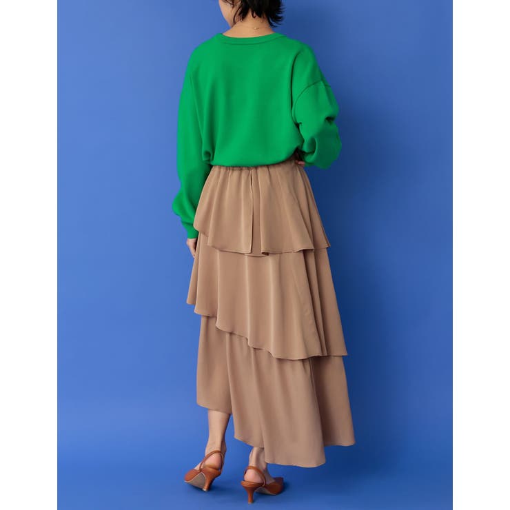 歩くたびに綺麗に揺れるシルエット ランダムティアードシフォンロングスカート | Re:EDIT | 詳細画像29 