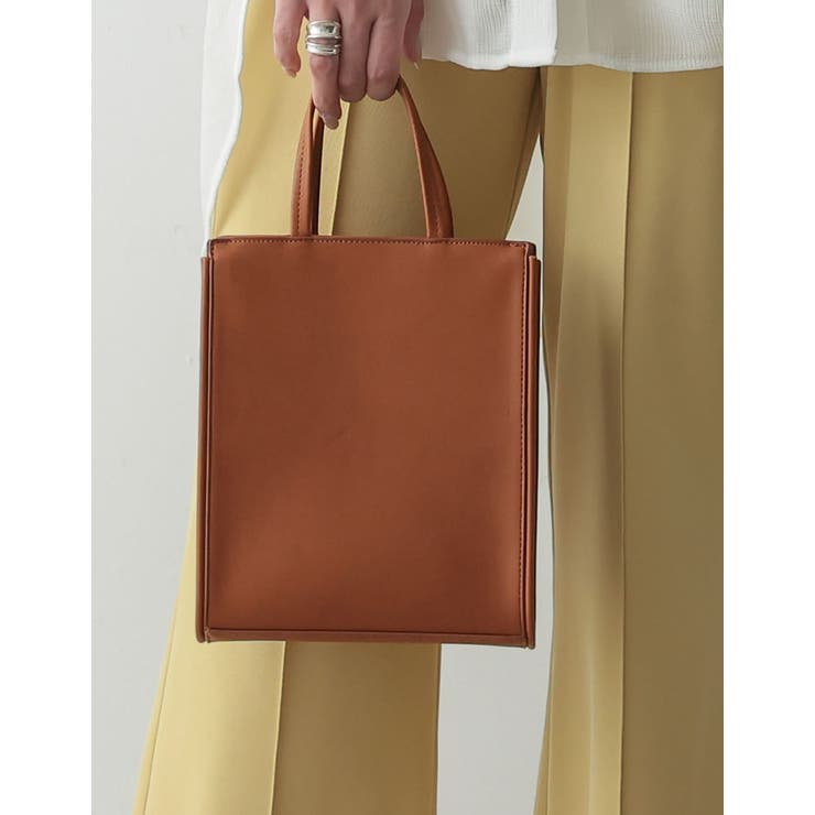 レザータッチ2WAYスクエアショルダーバッグ | Re:EDIT | 詳細画像2 