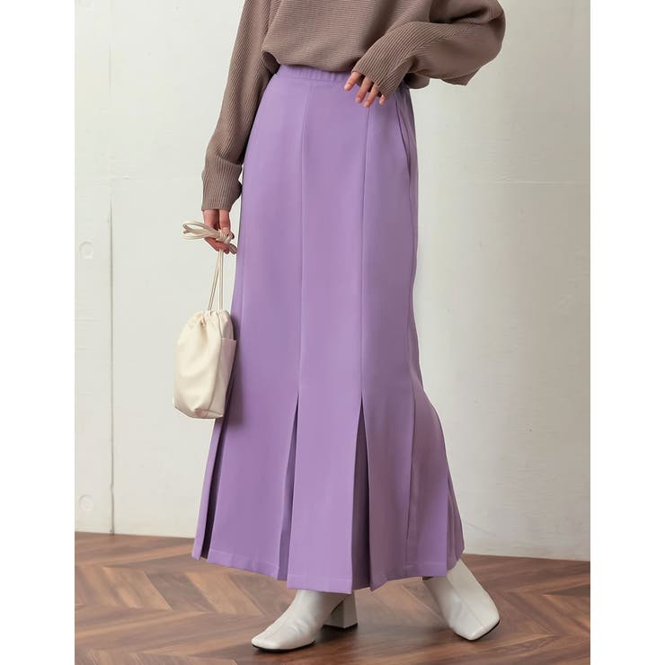 ラベンダー(020) | すとんとした落ち感たっぷりのマーメイドスカート [低身長サイズ有]とろみクロスボ… | Re:EDIT