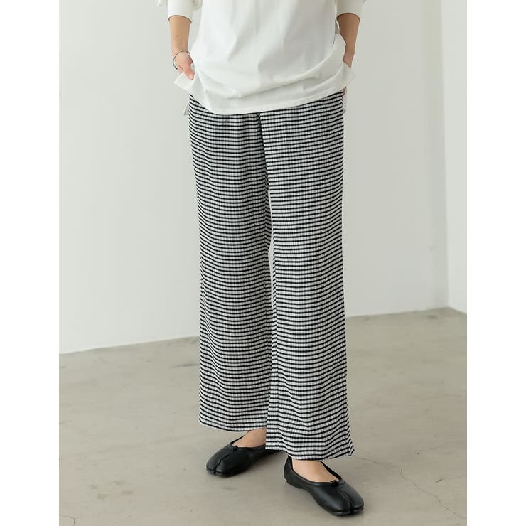 甘くなり過ぎないストレスフリーなチェック柄パンツ | Re:EDIT | 詳細画像2 