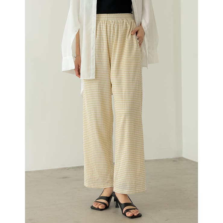 甘くなり過ぎないストレスフリーなチェック柄パンツ | Re:EDIT | 詳細画像3 