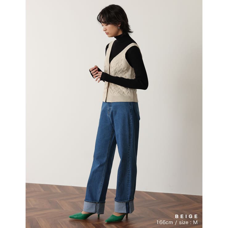 コーデの幅が広がるケーブル編みニットビスチェ ケーブルニットビスチェ トップス 品番 Gs Re Edit リエディ のレディースファッション通販 Shoplist ショップリスト