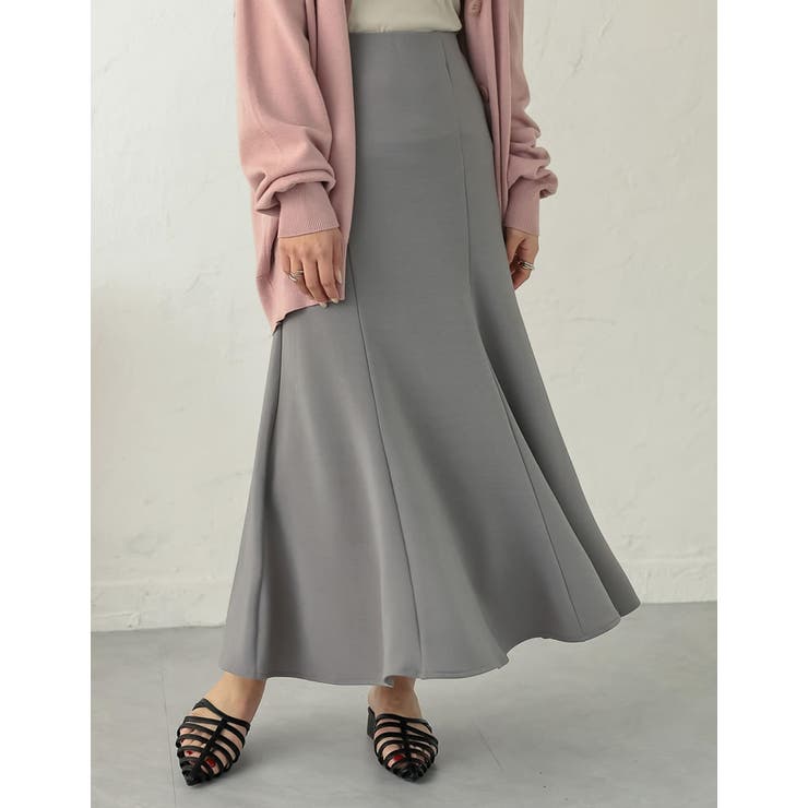 [新色追加][低身長サイズ有][イージーケア]リブポンチハイウエストマーメイドス… | Re:EDIT | 詳細画像4 