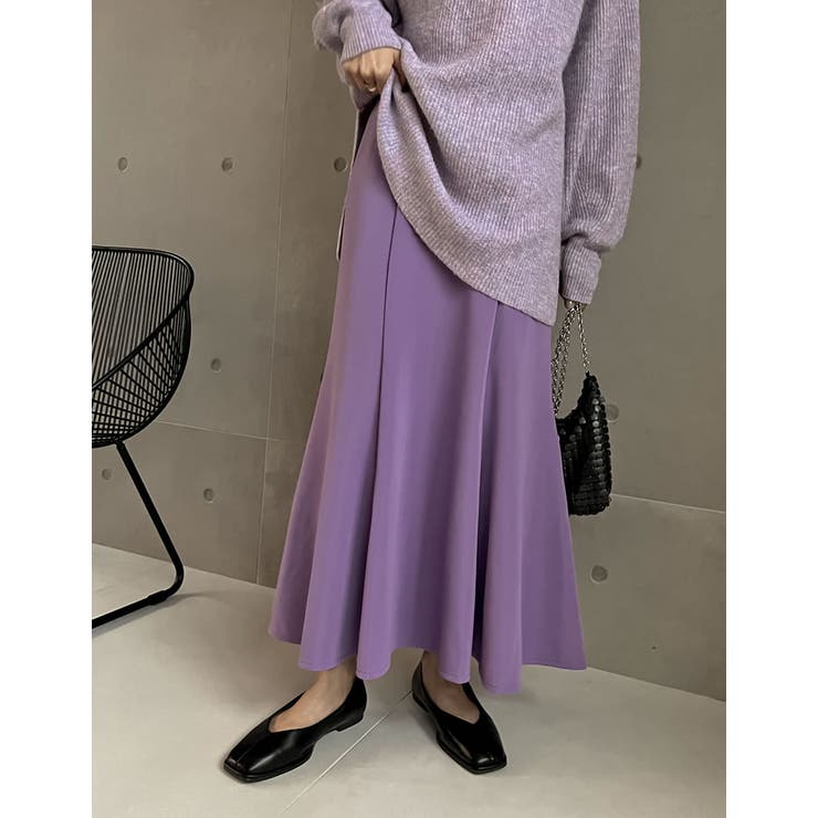 [新色追加][低身長サイズ有][イージーケア]リブポンチハイウエストマーメイドス… | Re:EDIT | 詳細画像8 