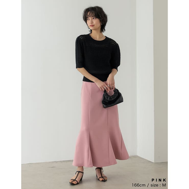 [低身長/高身長サイズ有]カットツイルウエストダーツマーメイドスカート | Re:EDIT | 詳細画像12 