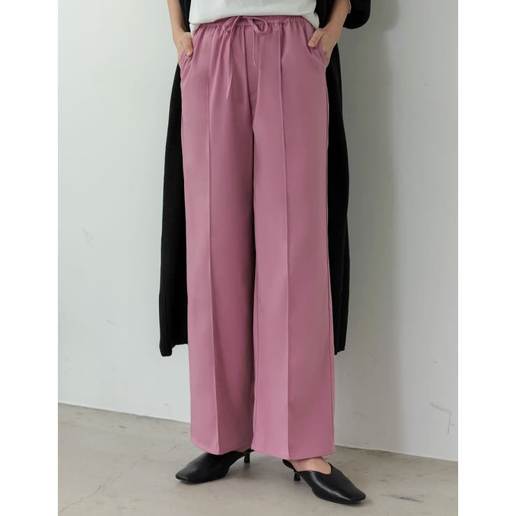 ピンク(010) | [低身長/高身長サイズ有]カラーツイルセンターピンタック | Re:EDIT