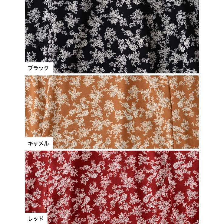 繊細な小花柄が大人の魅力を引き立てる デシン小花柄マーメイドスカート スカート | Re:EDIT | 詳細画像19 