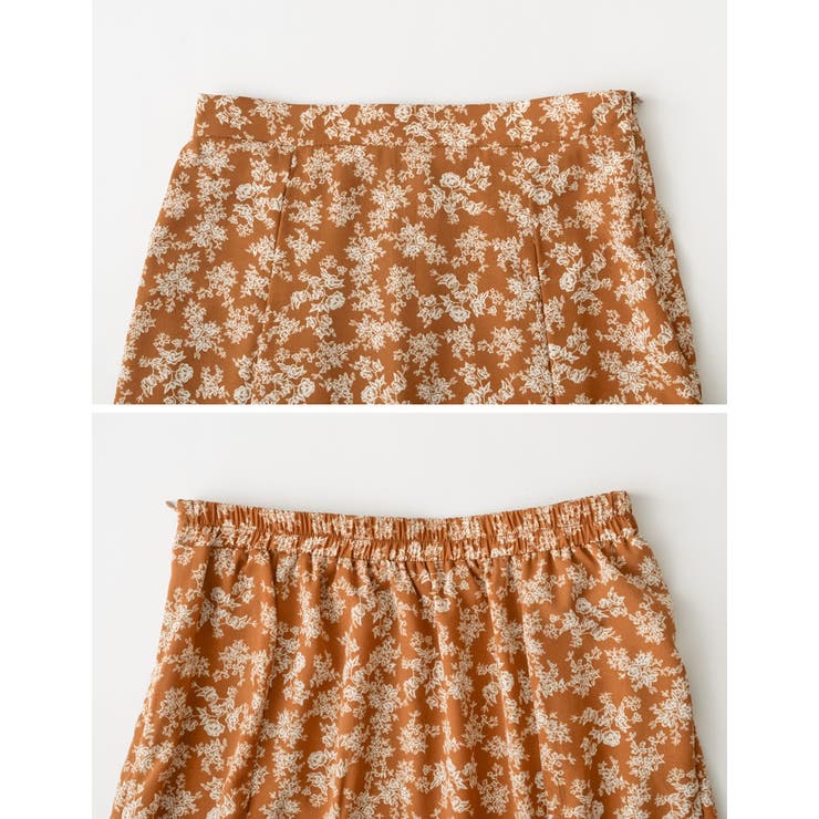 繊細な小花柄が大人の魅力を引き立てる デシン小花柄マーメイドスカート スカート | Re:EDIT | 詳細画像23 