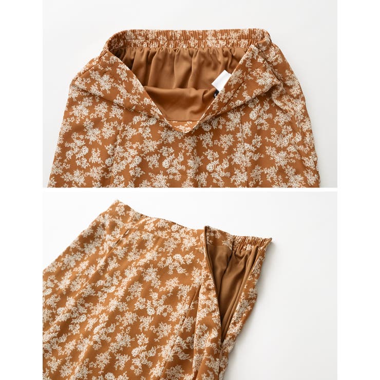 繊細な小花柄が大人の魅力を引き立てる デシン小花柄マーメイドスカート スカート | Re:EDIT | 詳細画像24 