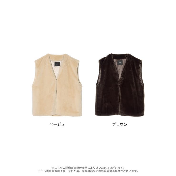 さっと取り入れるだけでシーズンライクな着こなしに フェイクファーベスト ジャケット | Re:EDIT | 詳細画像9 