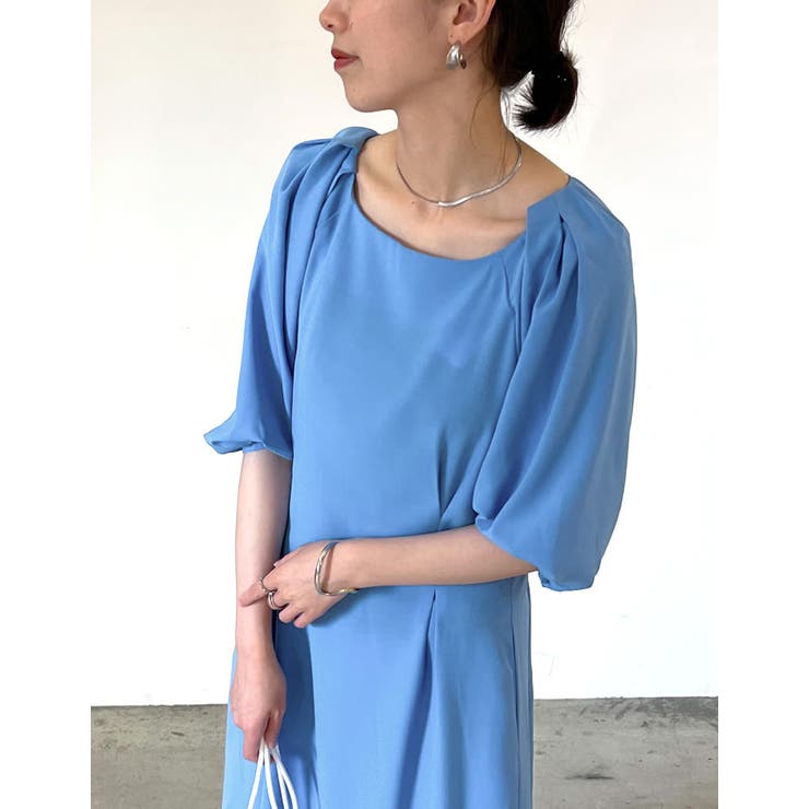 [低身長/高身長サイズ有]ポーラボリュームスリーブフレアマキシワンピース | Re:EDIT | 詳細画像12 