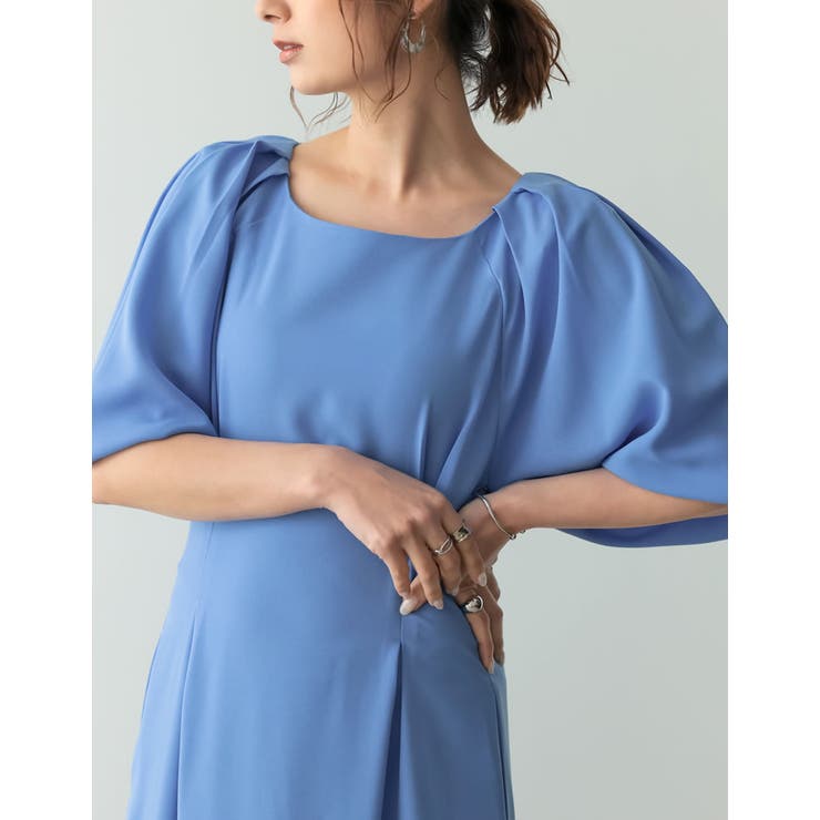 [低身長/高身長サイズ有]ポーラボリュームスリーブフレアマキシワンピース | Re:EDIT | 詳細画像23 