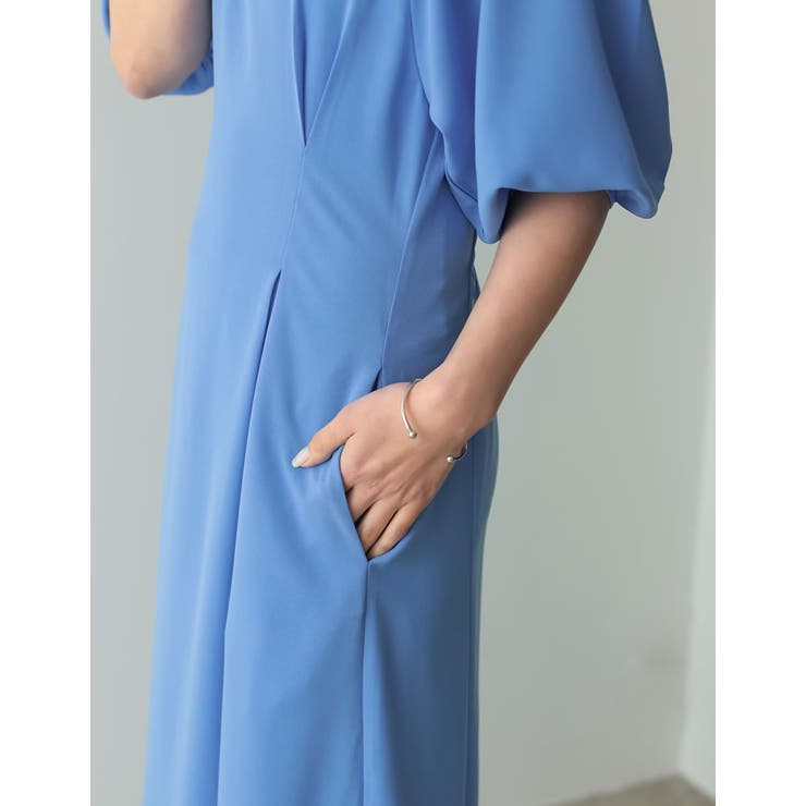 [低身長/高身長サイズ有]ポーラボリュームスリーブフレアマキシワンピース | Re:EDIT | 詳細画像24 