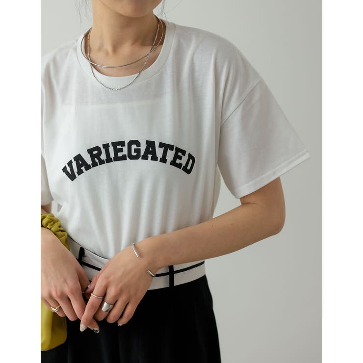 オフホワイト×ブラック(002) | カレッジロゴクロップドTシャツ | Re:EDIT