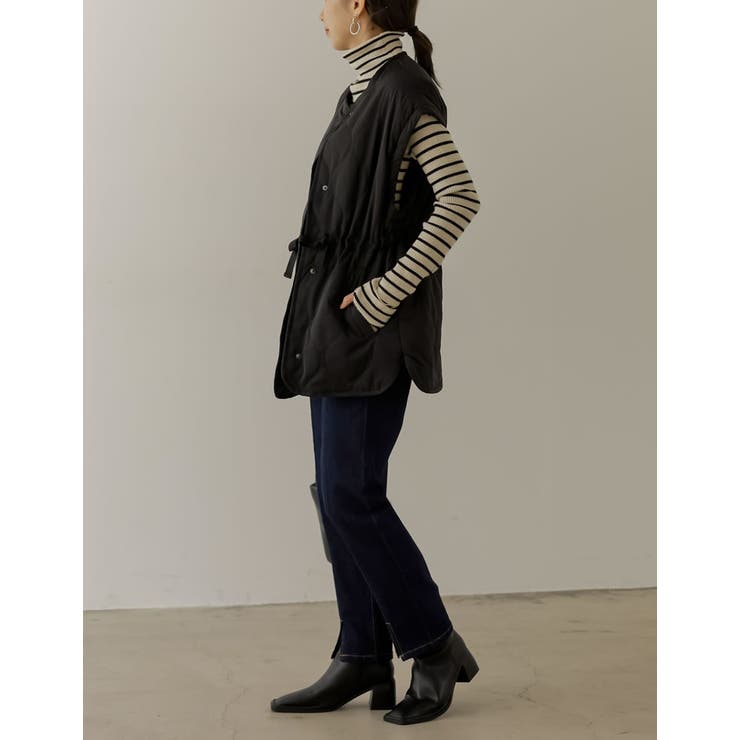 大人カジュアルコーデを楽しむ2WAYキルトジャケット | Re:EDIT | 詳細画像7 