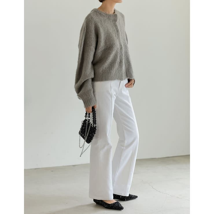 クリスチャンディオール ストレッチフレアデニム ホワイト Sサイズ