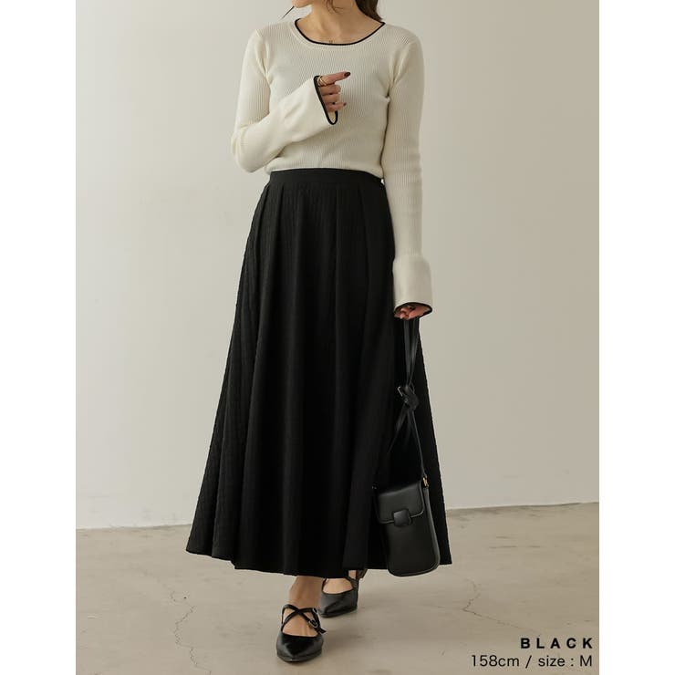 表情豊かな生地感でデイリーコーデをアップデート [低身長サイズ有]カットジャガー… | Re:EDIT | 詳細画像10 